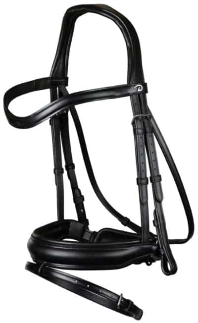 Уздечка с комбинированным капсюлем Matte Medium Crank Noseband With Flash от Dyon