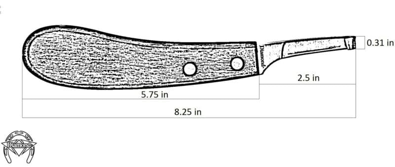 Нож для копыт под левую руку Narrow от Diamond