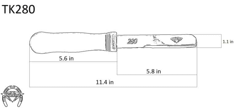 Нож для копыт TK280 Toeing от Diamond