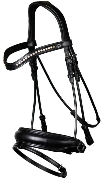 Уздечка с комбинированным капсюлем Matte Large Crank Noseband With Flash от Dyon