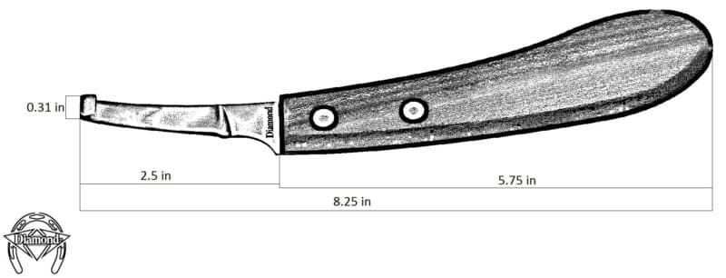 Нож для копыт под правую руку Narrow от Diamond