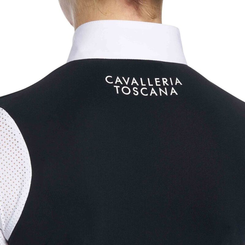 Турнирное поло для девочки с длинным рукавом Jersey Perforated от Cavalleria Toscana