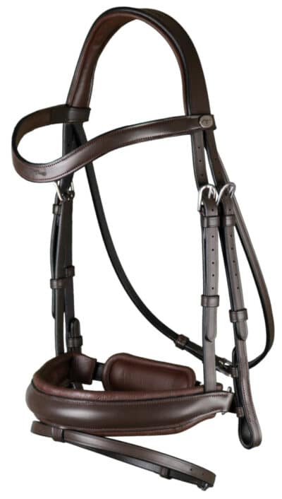 Вуздечка з комбінованим капсюлем Matte Large Crank Noseband With Flash від Dyon